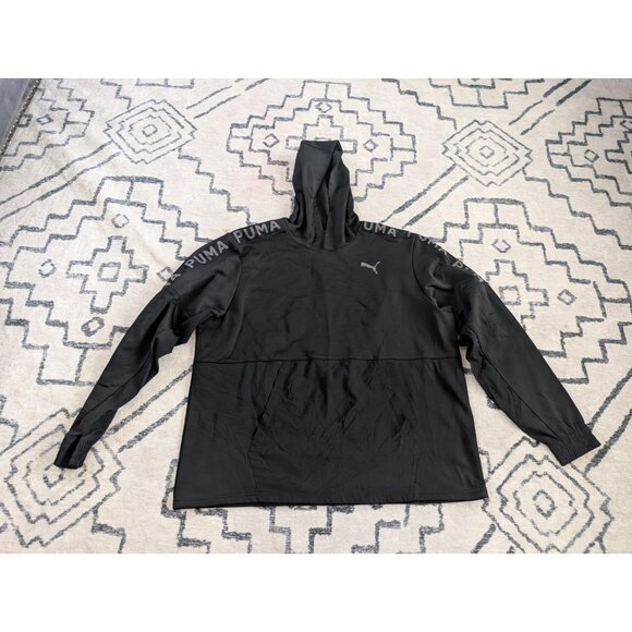 PUMA WARM CELL BLACK L/S PERFORMANCE HOODED SWEATSHIRT SZ: XL - Picture 1 of 6